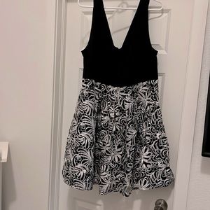 Beautiful floral and black dress